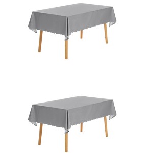 Unique Bargains Oil-Proof Spill-Proof Water Resistance PVC Table Cover 2 Pcs - 1 of 4