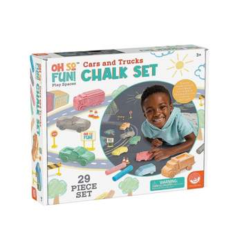 MindWare Oh So Fun! Cars and Trucks Sidewalk Chalk Set - Great Gift For Kids Ages 3 and up