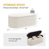 Lyngins Oval Storage Ottoman Bench, Upholstered Fabric End of Bed Stool with Safety Hinge for Bedroom, Entryway Bench, Ottoman with Storage - 4 of 4
