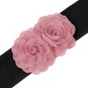 INSPIRE CHIC Women's Elastic Wide Double-Flower Stretch Corset Waist Belt 1 Pc - 2 of 4