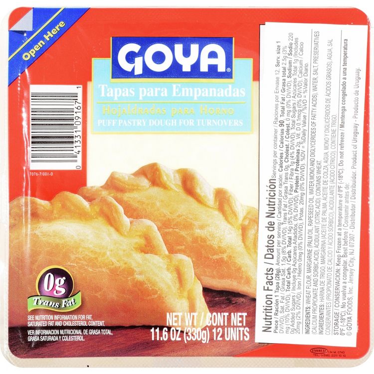 GOYA Frozen Tapas Para Empanadas - 11.6oz/12ct, 4 of 4