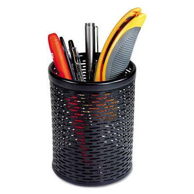 Artistic Urban Collection Punched Metal Pencil Cup 3 1/2 x 4 1/2 Black ART20005