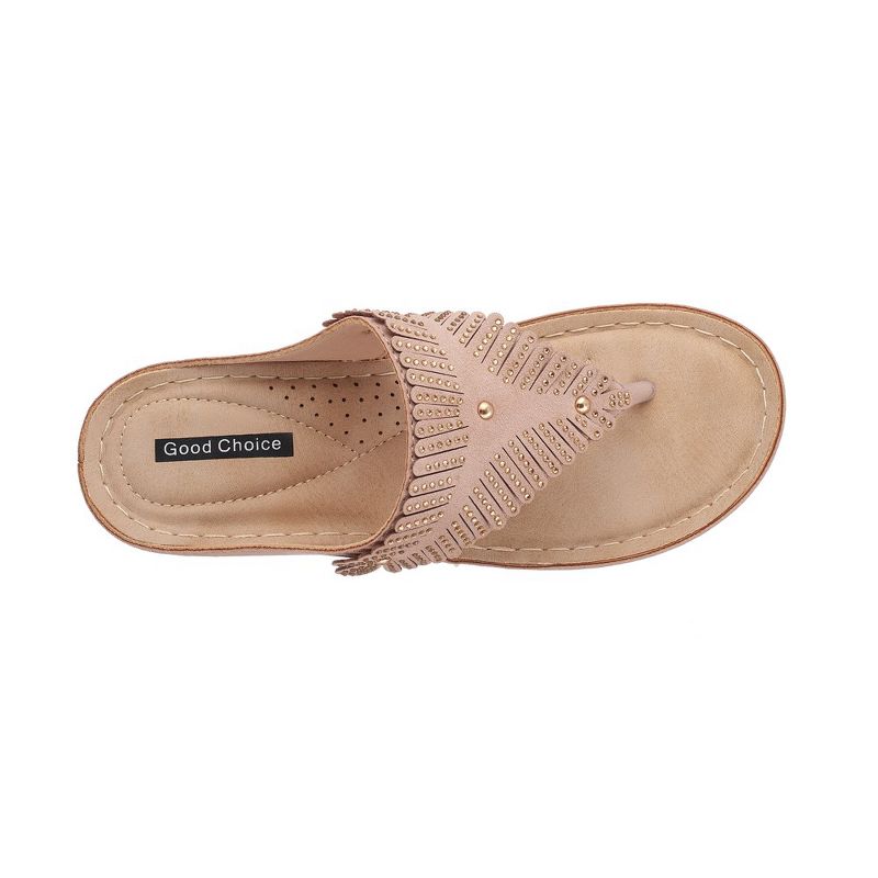 GC Shoes Virginia Embellished Comfort Slide Wedge Sandals, 4 of 6