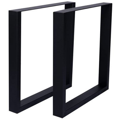 2pcs Square Metal Table Legs, Heavy Duty Wide Table Legs Steel Desk Legs Table Leg Dining Table Legs Industrial Furniture Legs