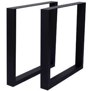 2pcs Square Metal Table Legs, Heavy Duty Wide Table Legs Steel Desk Legs Table Leg Dining Table Legs Industrial Furniture Legs - 1 of 4
