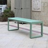 Aoodor Outdoor 3-Piece Aluminum Picnic Table Set,  Rectangular Patio Dining Table with Benches - 4 of 4