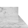 LOVMOR 31inch bathroom vanity top stone carrara white new style tops with rectangle undermount ceramic sink and back splash with 3 faucet hole - 2 of 2