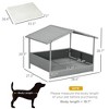 Akoasm Wicker Dog Shelter With Canopy & Waterproof Rattan Cushion Bed For Small And Medium Dogs Outdoor-White - 2 of 4