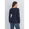 Hello Miz Women's Long Sleeve Ruched Maternity Top - 2 of 4