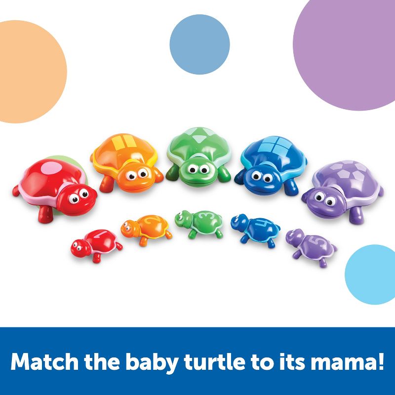 Learning Resources Number Turtles Set, Counting, Color & Sorting Toy, 15 Pieces, Ages 2+, 3 of 8