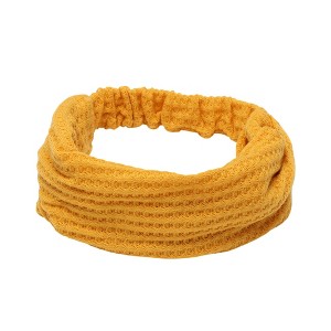 Unique Bargains Women's Wide Solid Textured Headband 1 Pc - 1 of 4
