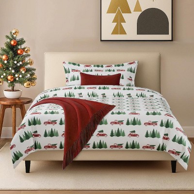 Luxury Soft Premium Christmas Duvet Cover Set - Zipper Closure & Matching Pillow Shams - CGK Linens