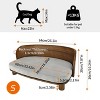 Large Elevated Pet Sofa Bed Kitten Puppy Wooden Couch Bed with Comfort Cushion,Sturdy Wood Leg, Waterproof, Stain-Resistant - 3 of 4