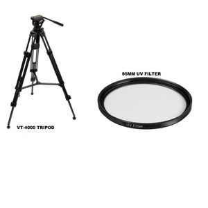 Magnus VT-4000 Tripod System with Fluid Head & 95mm UV Filter kit - 1 of 3