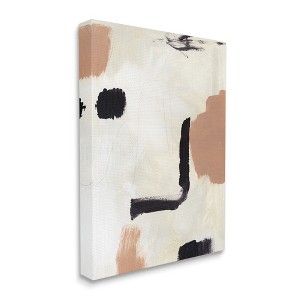 Stupell Industries Soft Tone Neutral Abstraction Beige Black Design - 1 of 4