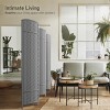 Sorbus 4 Panel Room Divider Panel, 6 ft. Tall Extra Wide Double Hinged Panels - Folding Privacy Screens - 2 of 4