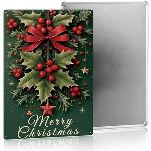 Lomsoe Rustic Christmas Wall Decor Christmas Tree Sign Retro Home Decor For Living Room Bedroom 8¡Á12 Inches Metal Sign - 1 of 4