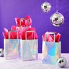 Blue Panda 20 Pack Holographic Foil Paper Gift Bags with Handles for Baby Shower, Birthday, Wedding, Party Favors, Goodies, Boutiques, 7x9x3 In - 2 of 4