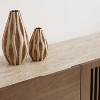 POVISON Mid-Century Modern TV Stand with Sintered Stone, Minimalist Wood Media Console with Slatted Cabinet - 4 of 4
