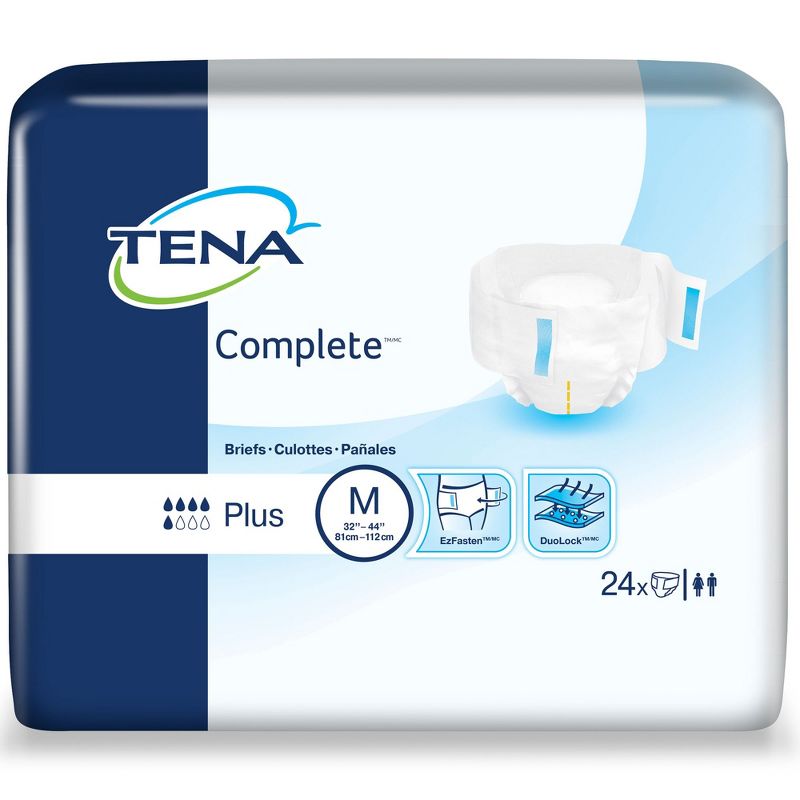 TENA Complete Incontinence Briefs for Adults, Moderate Absorbency, 2 of 5