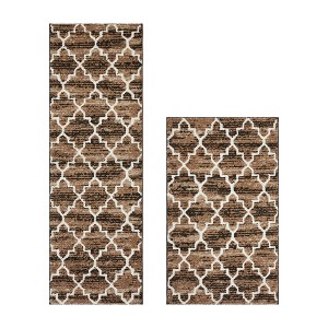 Savio Collection 100% Micro Polyester 2 Piece Bath Rug Set - Better Trends - 1 of 4