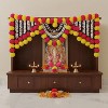 Store Indya Decorative Artificial Marigold and Pearl Toran, Traditional Orange Flower Hanging (Design 1) - 4 of 4