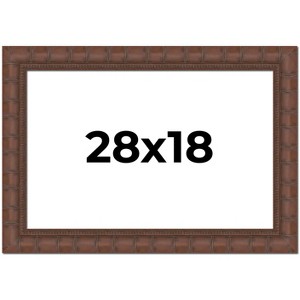 PosterPalooza | 28x18 Wide Bamboo Picture Frame, UV Acrylic, 4 Finishes - Brown, Black, Silver, and Natural - 1 of 4
