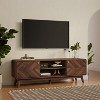 LuxenHome Columbia Engineered Wood 63-Inch Wide Credenza TV Console with Storage Brown - 2 of 4