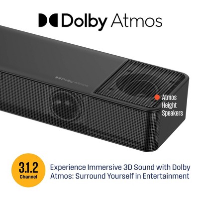 Westinghouse 3.1.2 Channel All-In-One Soundbar with Built in Subwoofer - Thumbnail 2