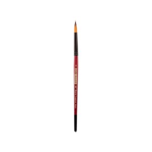 Creative Mark Ebony Splendor Short-Handled Synthetic Sable Paint Brush, Rounds, Teijin Multi-Filament Hair, Handcrafted Synthetic Paint Brushes for - 1 of 4