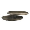 HomeRoots 39" Bronze Aluminum Round Floor Shelf Coffee Table With Shelf - 4 of 4