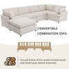 Okak U-Shaped Convertible Sectional Sofa Couch with Movable Ottoman, Modern 6 Seat Upholstered Sofa for Living Room,Apartment, Beige - 4 of 4