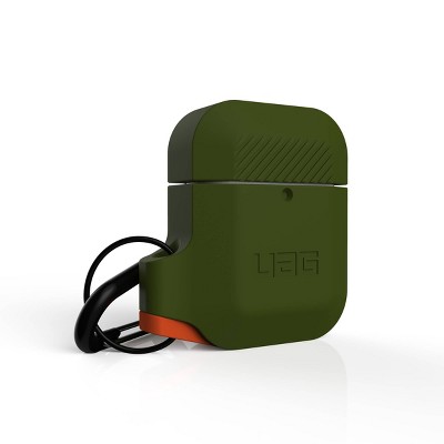 Urban Armor Gear (UAG) Apple Airpods (1st/2nd Gen) Silicone Case - Olive Drab/Orange