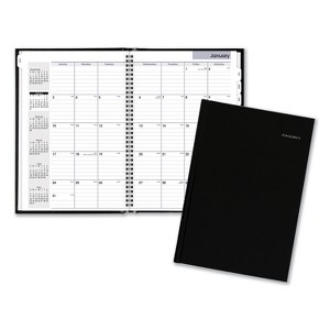 DayMinder Hard-Cover Monthly Planner, Ruled Blocks, 11.75 x 8, Black Cover, 14-Month: Dec 2025 to Jan 2027 - 1 of 4