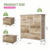 Lyngins 7-Drawer Tall Dresser for Bedroom, Spacious Chest of Drawers, Versatile Fabric Storage Cabinet with Wooden Top for Closet/Entryway/Nursery - 2 of 4
