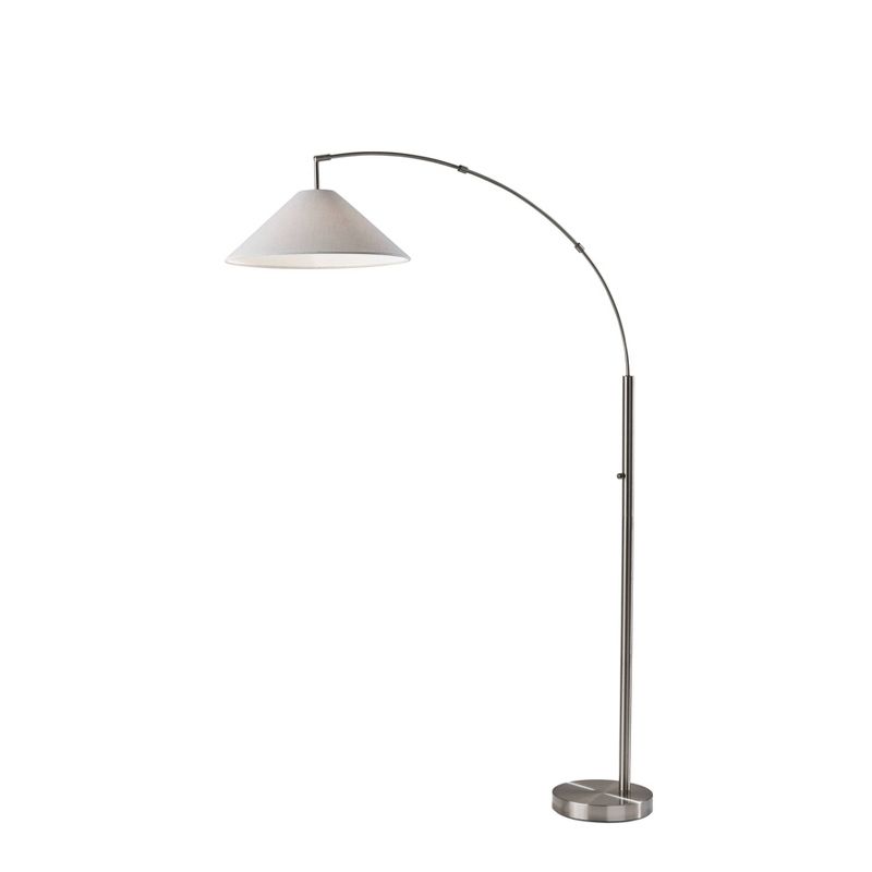 Braxton Arc Lamp Brushed Steel - Adesso, 3 of 5