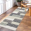 Runner Rug 2 x 6 Geometric Patchwork Hallway Rug with Non-Slip Backing, Washable Low Pile Area Rug, Foldable Modern Carpet Runner for Kitchen - 3 of 4
