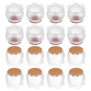 Unique Bargains Non-Slip Furniture Chair Leg Cover Caps for Hardwood Floors 16 Pcs - 1 of 4