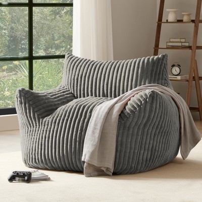 Gericco Giant Plush Bean Bag Chair for Adults - Oversized Beanbag Lazy Floor Sofa Accent Chair for Living Room, Bedroom, Cozy Fluffy Single Cloud