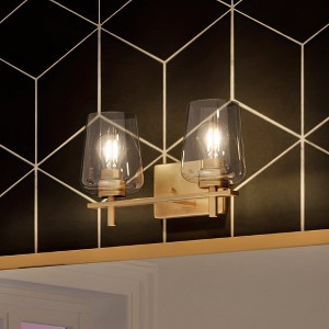 Urban Ambiance Luxury New Traditional Bath Light 8.5''H x 14.625''W,  Olde Brass Finish,  Swan-Hill Collection, UHP4205 - 1 of 4