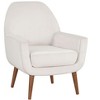 Okak Elegant Accent Chair Living Room Reading Chair with Soft Cushion Prince Mid-Century Armchair with Solid Wood Legs for Office Bedroom - 4 of 4