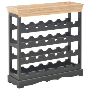 vidaXL Wine Cabinet Black 27.6"x8.9"x27.8" MDF - 1 of 4
