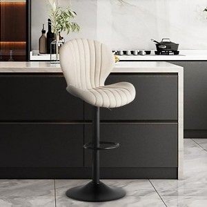 PAGED Modern Bar Stools, Swivel Counter Stools with High-Density Sponge-Filled Cushion, Dining Chairs for Kitchen Island - 1 of 4