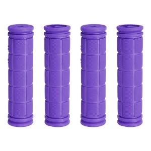 Unique Bargains Rubber Non-Slip Mushroom Bike Fit 7/8" Handlebar Grips 4.53" 4 Pairs - 1 of 4