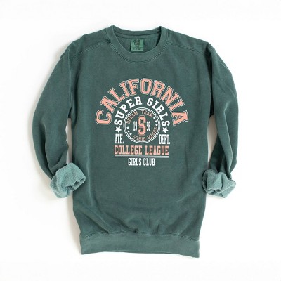 Simply Sage Market Women's  Garment Dyed Graphic Sweatshirt California Girls Club