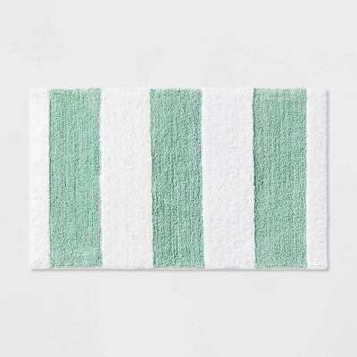 Rugby Striped Kids' Bath Rug Navy - Pillowfort™