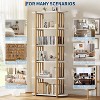 6 Tier Book Shelf, Modern Tall Bookshelf, Industrial Bookcase Corner Storage Organizer,White - 2 of 4