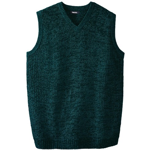 Kingsize Men's Big & Tall Shaker Knit V-neck Sweater Vest - Big