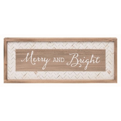 Transpac Wood Multicolor Christmas Woven Holiday Decor