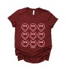 S.W.Smiley Love Smiley Grid - Women's Short Sleeve Graphic T-Shirt - 2 of 4